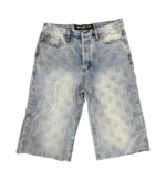 LOSTSHDWS EXTENDED EMBOSSED DENIM SHORT (BLUE)