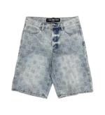 LOSTSHDWS EMBOSSED DENIM SHORT (BLUE)