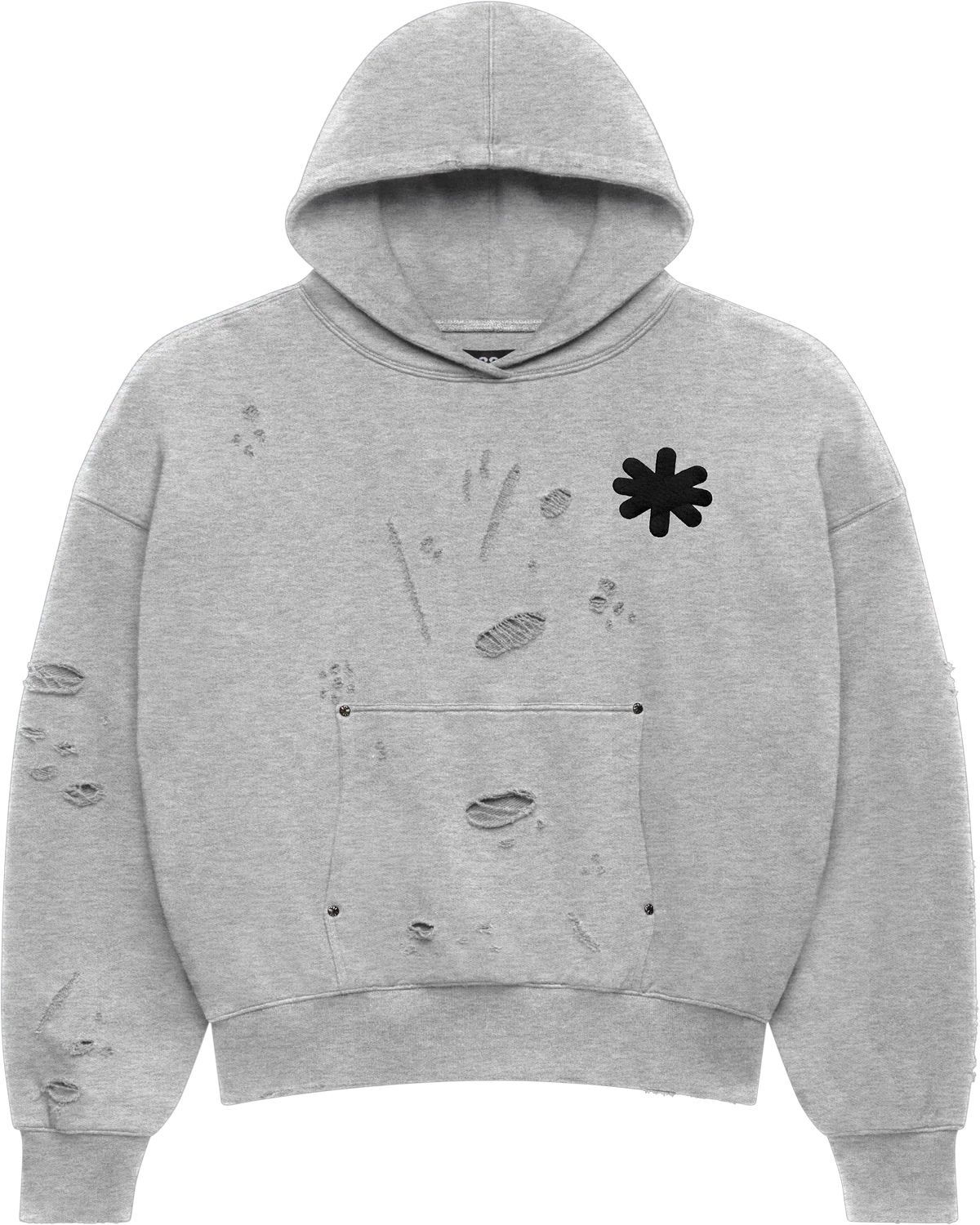 HGREYFWEB Lostshdws DSTRY DBL LAYER LOGO HOODIE (GREY)