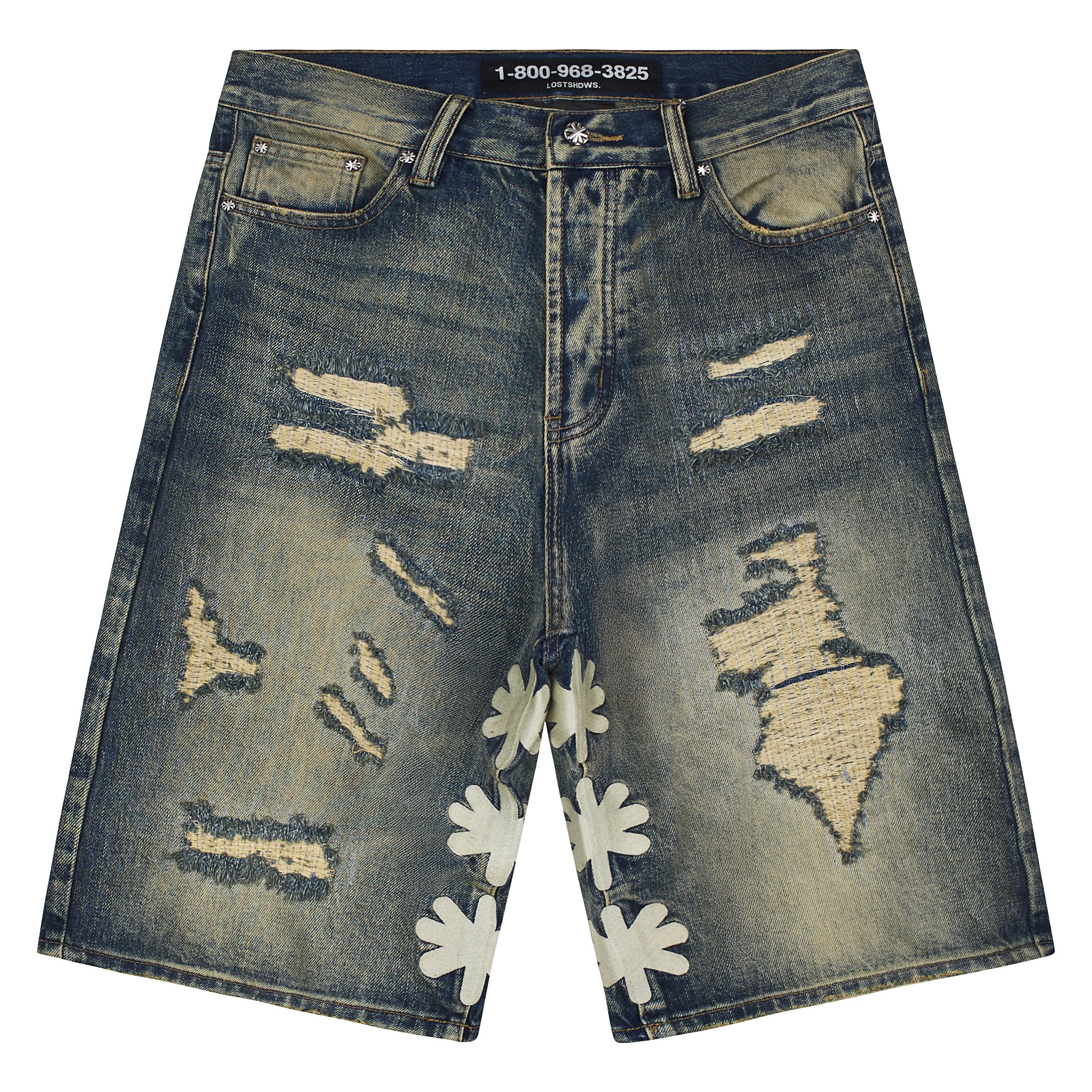 LostShadows_DstryDenimShort_Bone_1 Lostshdws Dstry Denim Short | Bone